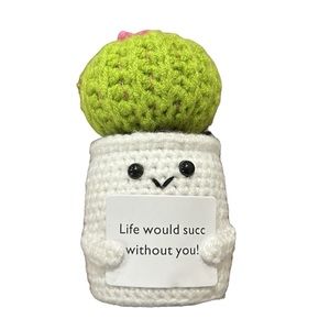 Cute Crochet Cactus Home Accent